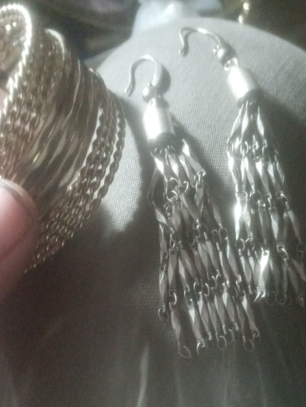 Silver-Tone Tassel Dangle Earrings - Women Jewelry